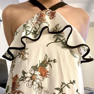 Ruffle floral blouse